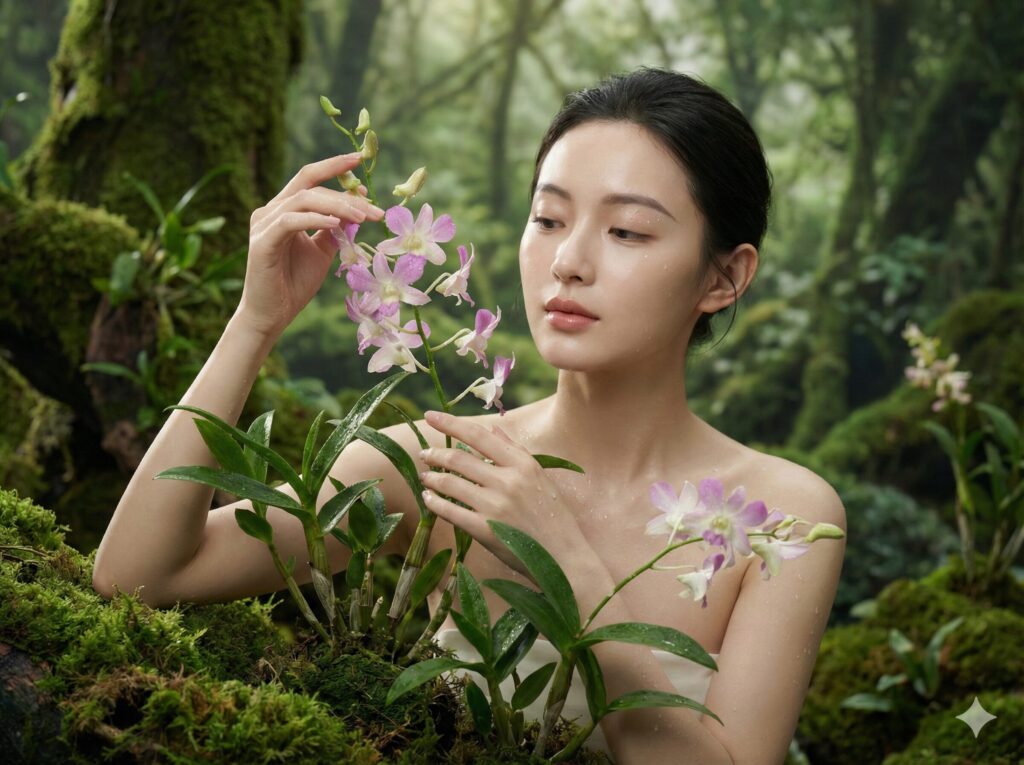 石斛美容养颜美女